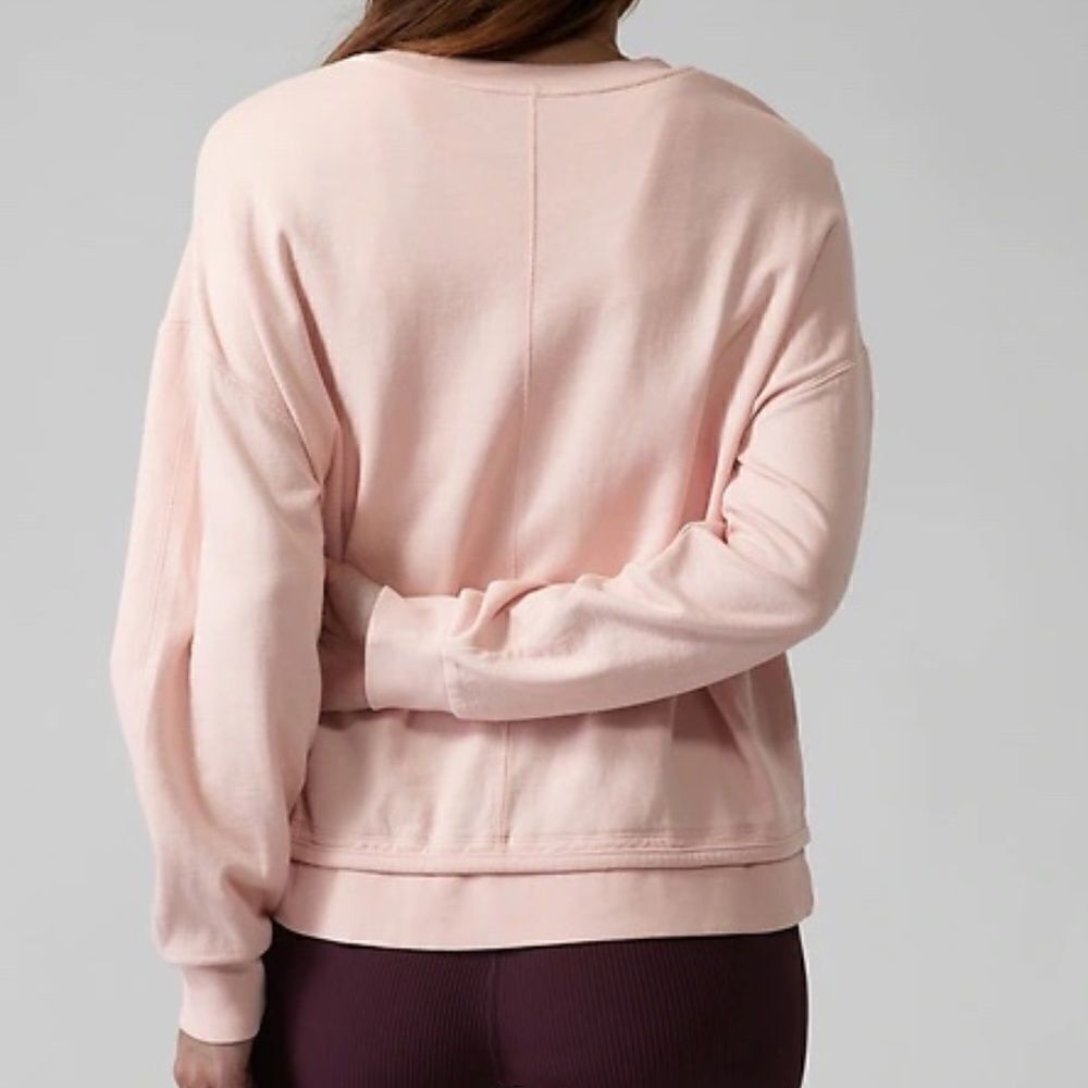 Athleta Orchid Pink Sundown Sweatshirt II S - Picture 2 of 11